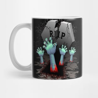 Zombie Hands on Cemetery Mug